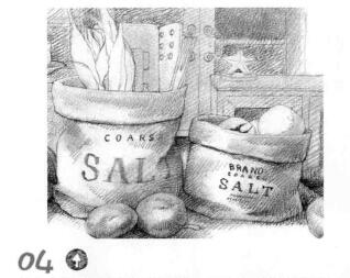 厨房素描铺色画法步骤04