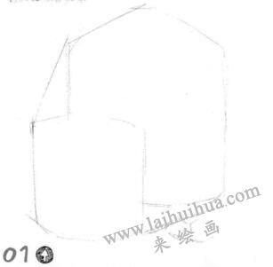 大小搪瓷杯素描画线稿画法步骤01