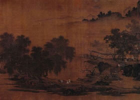 南宋刘松年《四景山水图卷》欣赏
