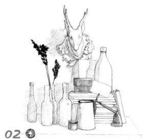 书房一角素描铺色画法步骤02