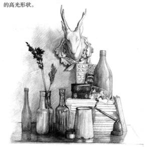 书房一角素描铺色画法步骤08
