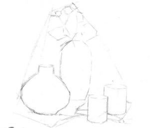 素雅装饰素描画线稿画法步骤01