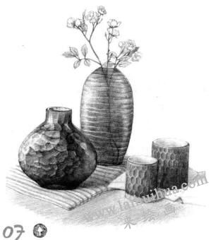 素雅装饰素描铺色画法步骤07