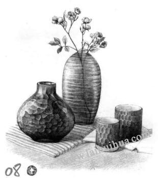 素雅装饰素描铺色画法步骤08