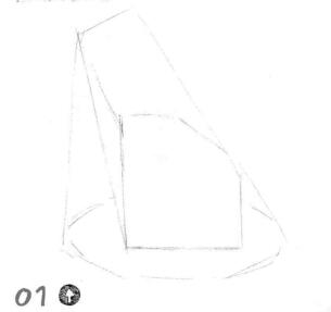 玻璃制品素描画线稿画法步骤01