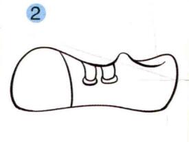 鞋子的儿童画画法步骤02