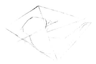 六角恐龙的素描画线稿画法步骤01