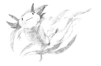 六角恐龙的素描铺大色画法步骤03