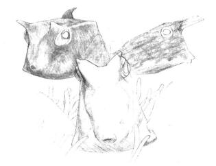 牛角鱼素描铺大色画法步骤02