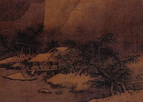 南宋李东《雪江卖鱼图页》欣赏