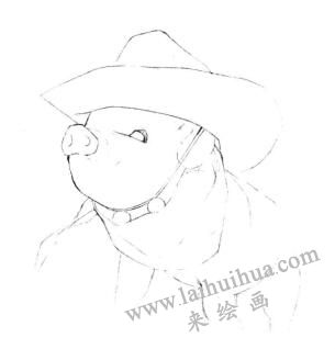 小香猪的素描画法步骤