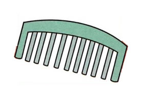 梳子儿童画