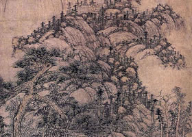 黄公望《丹崖玉树图轴》欣赏