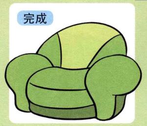 沙发的儿童画画法步骤04
