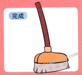 扫帚儿童画