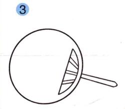 扇子的儿童画画法步骤03