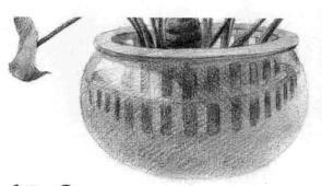 滴水观音素描逐个细化画法步骤11