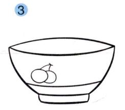 碗的儿童画画法步骤03