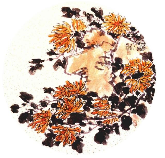 团扇菊花的画法步骤范例一
