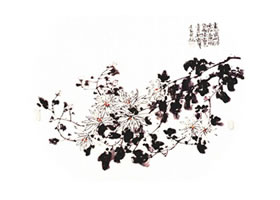 团扇菊花的画法步骤范例三