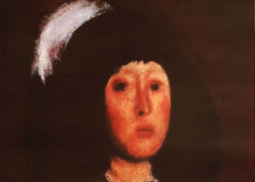 巴巴《女孩像》油画