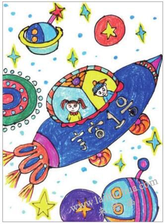 宇宙世界儿童画