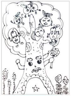奇怪的果实儿童画画法步骤03