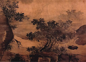 明代张路《山雨欲来图轴》欣赏
