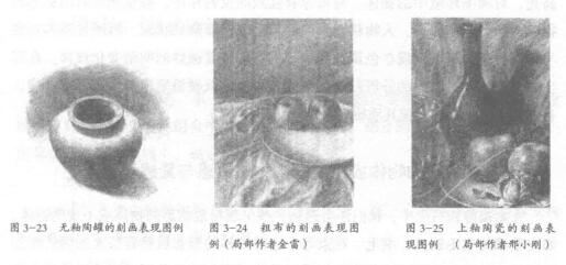 素描静物写生中不同物体的质感与量感的表现