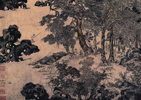 明代文伯仁《具区林屋图轴》高清大图欣赏