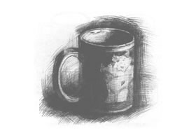杯子素描画法