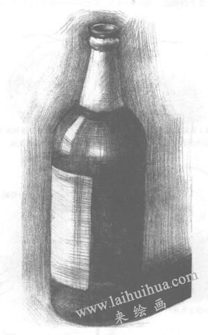 瓶子（酒瓶）的素描画法步骤05