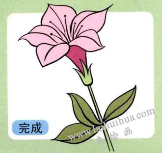 杜鹃花儿童画