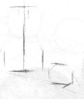 瓶子和鸡蛋组合的素描画法步骤01
