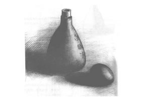 瓶子和鸡蛋素描画法