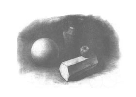 四个静物组合素描画法