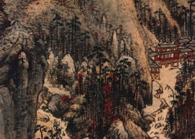 明代宋旭《万山秋色图轴》欣赏