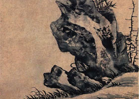 明代项元汴《柏子图轴》欣赏