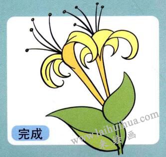 金银花儿童画