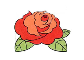 月季花儿童画