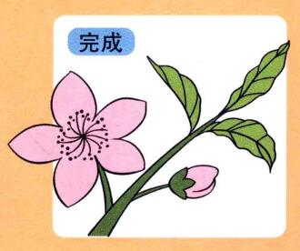 桃花儿童画