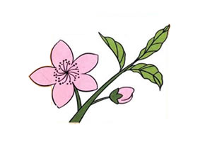桃花儿童画