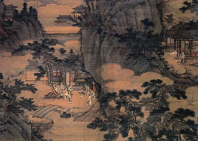 明代杨忠《桃花源图轴》欣赏