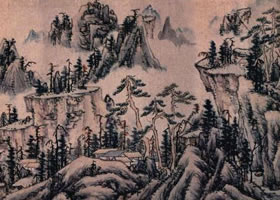 明代莫是《龙山水图卷》欣赏