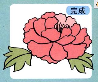 牡丹花儿童画