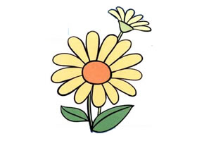 雏菊儿童画