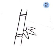 竹子儿童画画法步骤02