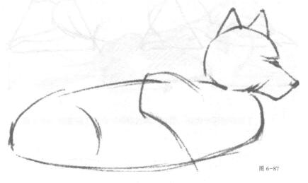 狼的素描绘制方法步骤01