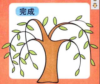 柳树儿童画