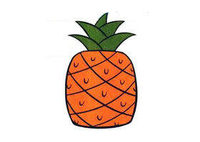 菠萝儿童画